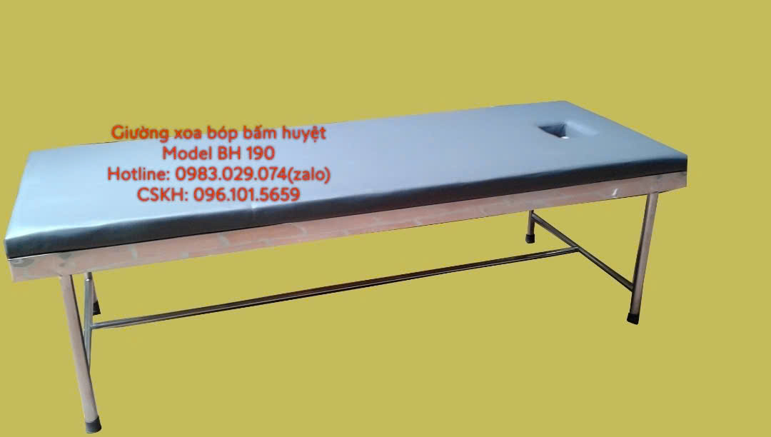 giường xoa bóp bấm huyệt châm cứu Giường châm cứu xoa bóp bấm huyệt inox cao cấp